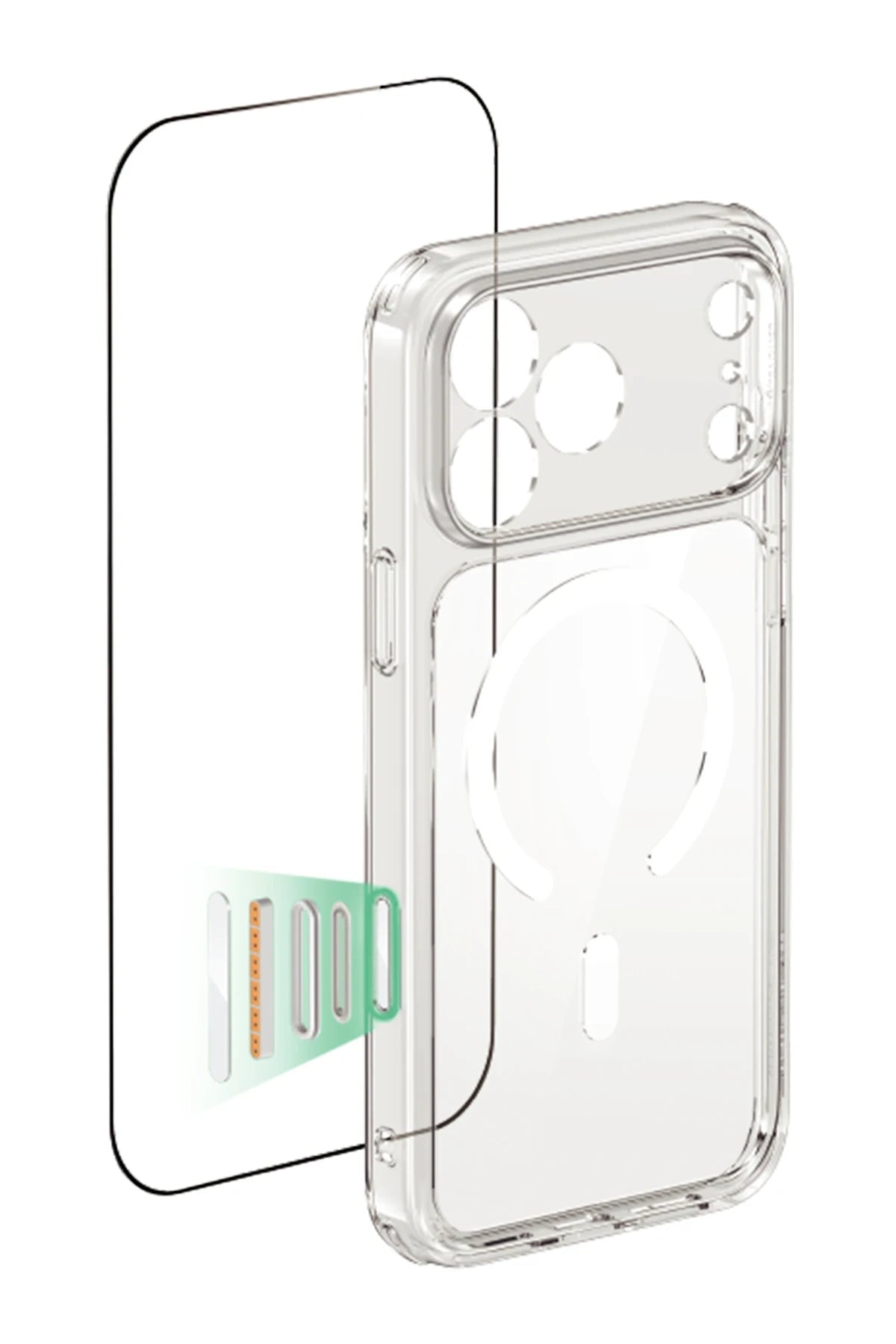 ESR Apple iPhone 17 Pro Classic Hybrid Magsafe Kapak + Cam Hediyeli Set - Şeffaf